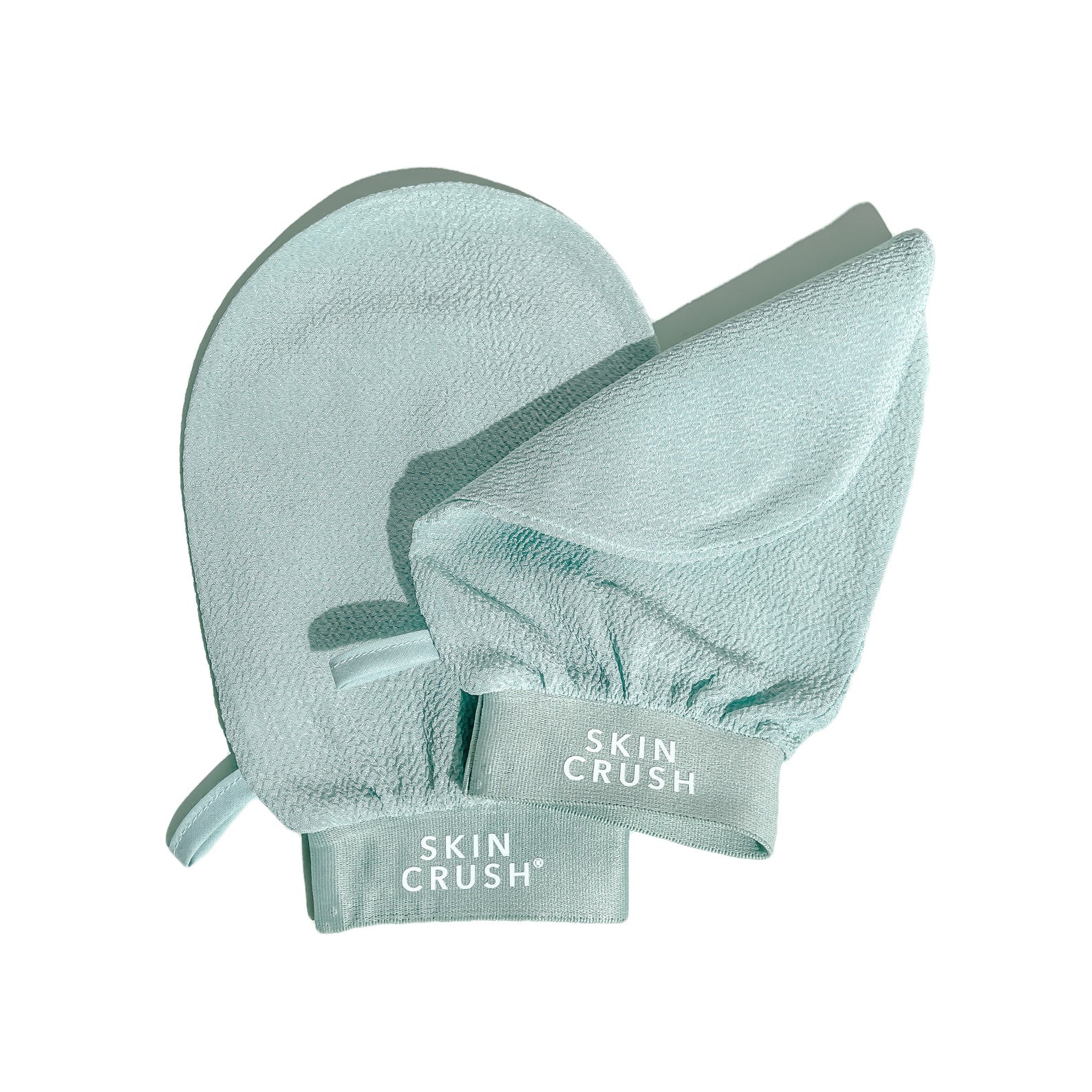 exfoliating body glove mitt pack of 2 green vegan and cruelty free